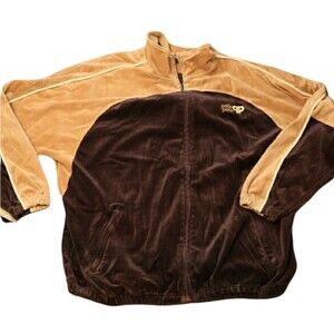 Pelle Pelle Velour Vintage 90s Track Jacket Full Zip Brown Jacket XXL